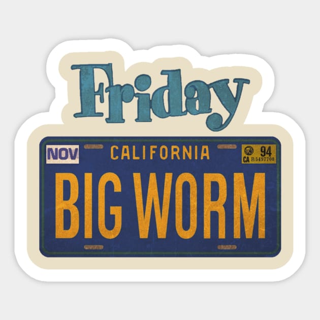 friday big worm Sticker by ernestbrooks